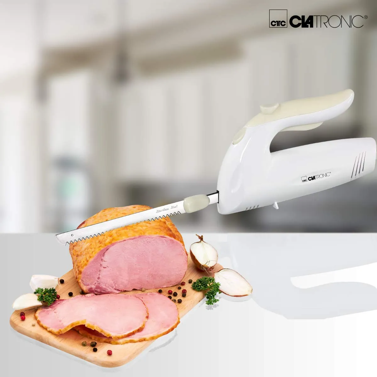 Clatronic EM 3062 couteau électrique inox 150W