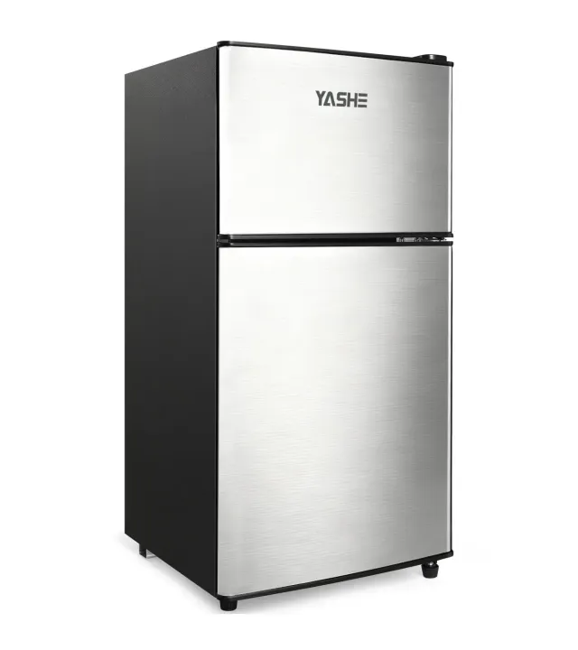 YASHE 86L mini réfrigérateur double porte noir