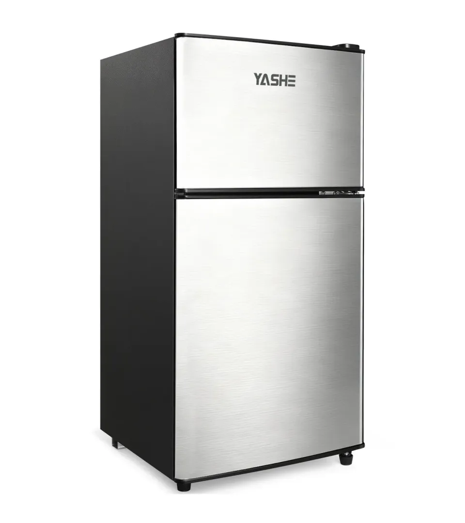 YASHE 86L mini réfrigérateur double porte noir