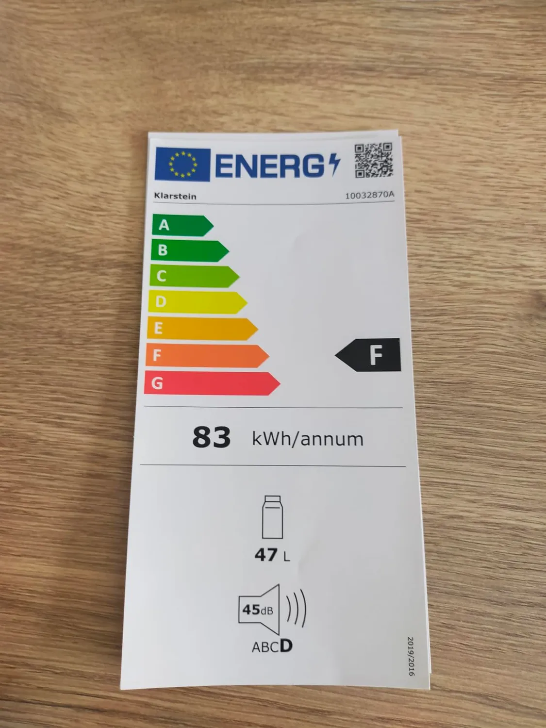 Klarstein mini frigo vitré noir 47 L LED