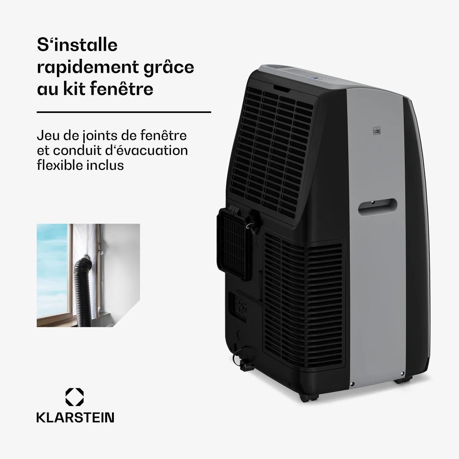 Klarstein Grandbreeze climatiseur mobile 16000BTU noir