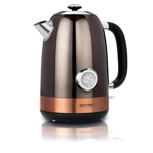 MPM MCZ-87 bouilloire électrique 1,7 L cuivre thermomètre