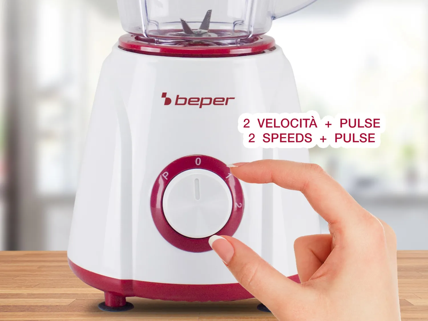 Beper P102FRU501 Blender 1,5 L 400 W 2 Vitesses Pulse