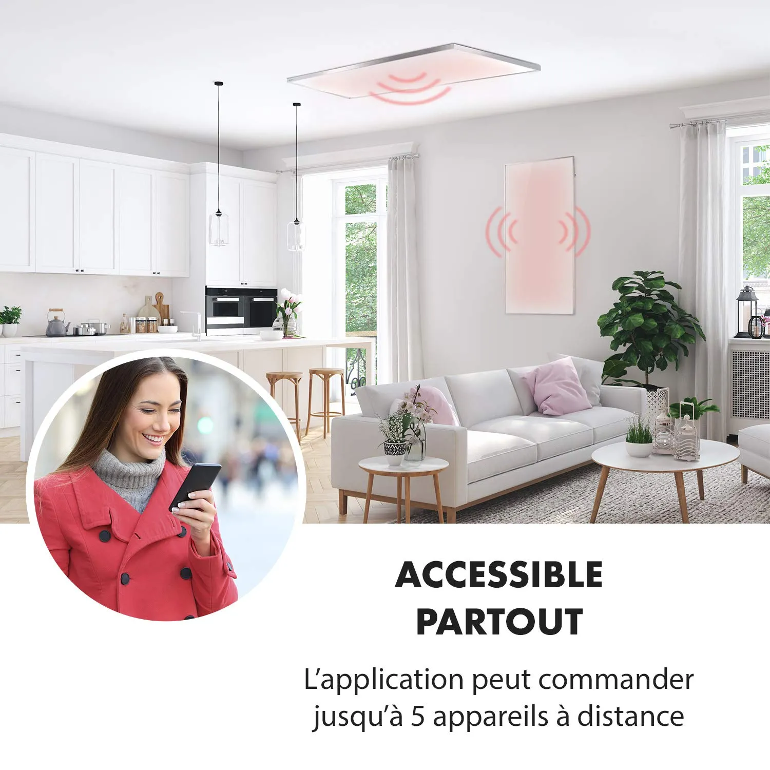Klarstein Wonderwall Smart Radiateur 60x120cm Blanc