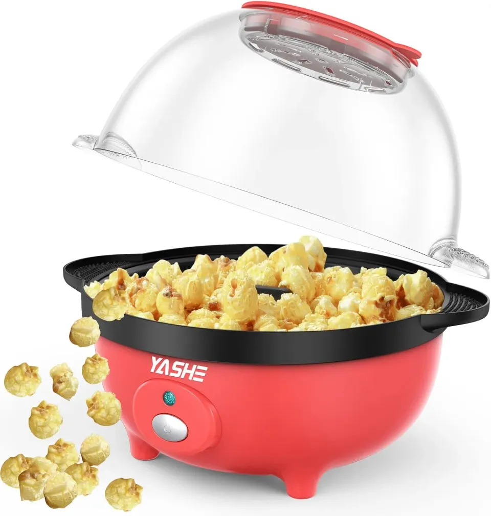 YASHE Machine à Pop Corn Électrique 650W Brassage