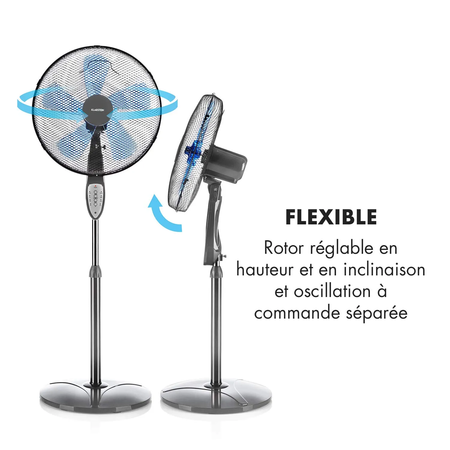 Klarstein Summerjam ventilateur sur pied gris 41 cm
