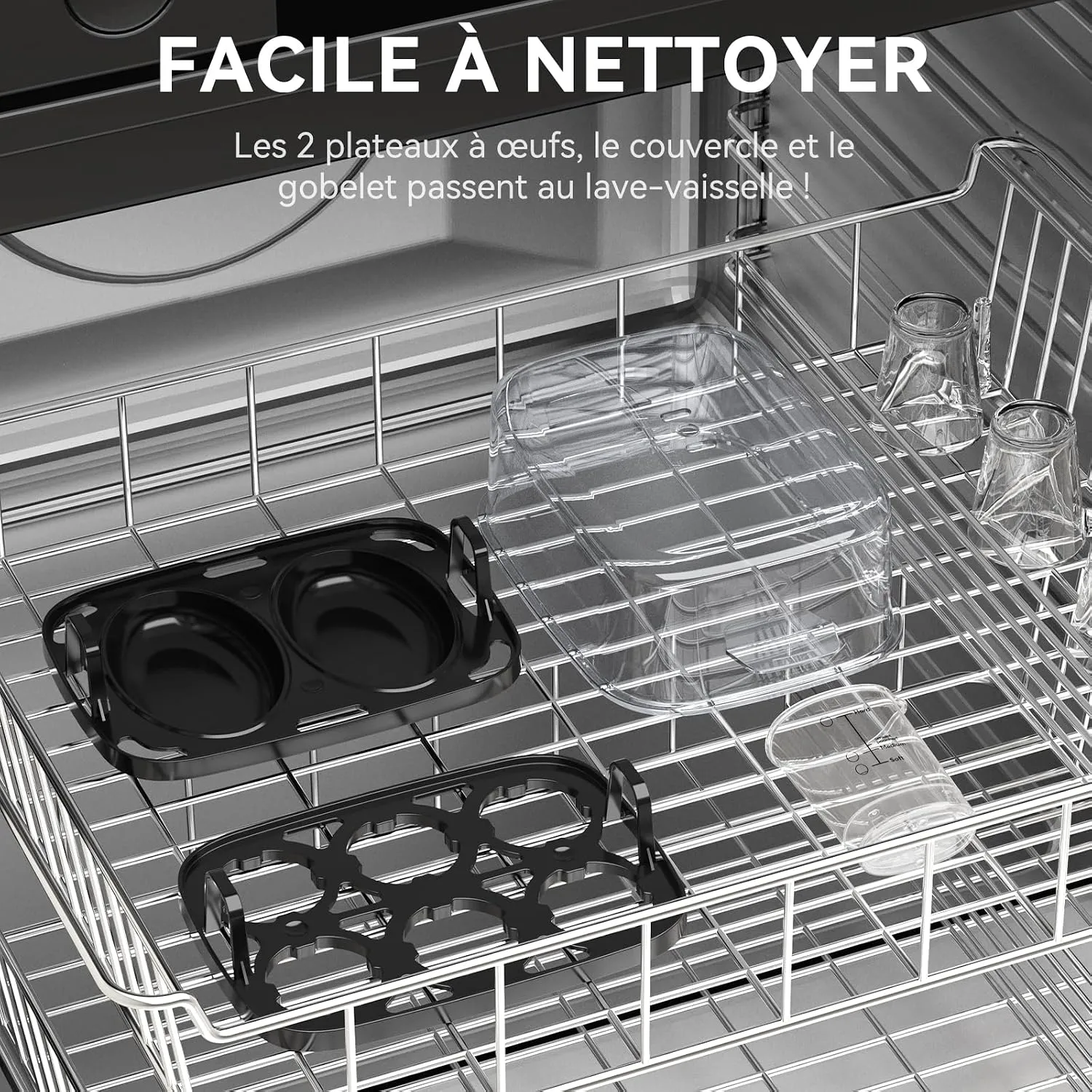 YASHE Cuiseur à Œufs Compact 400W 6 Œufs