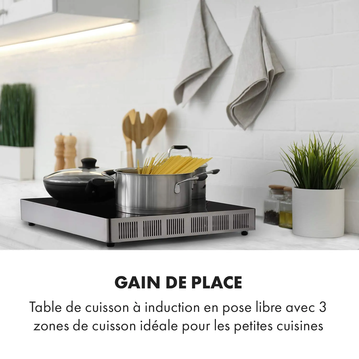 Klarstein TrinityCook plaque induction 3 feux 3400 W