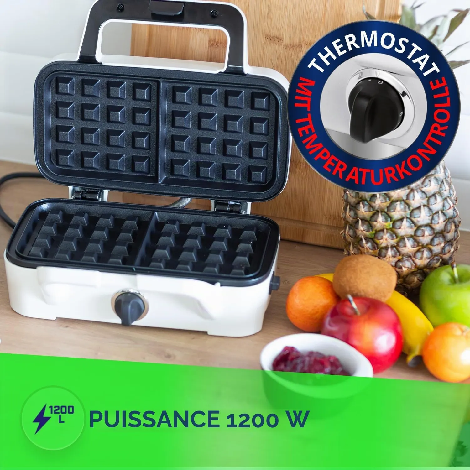MPM MOP-33M appareil à sandwichs 3 en 1 1200W grill