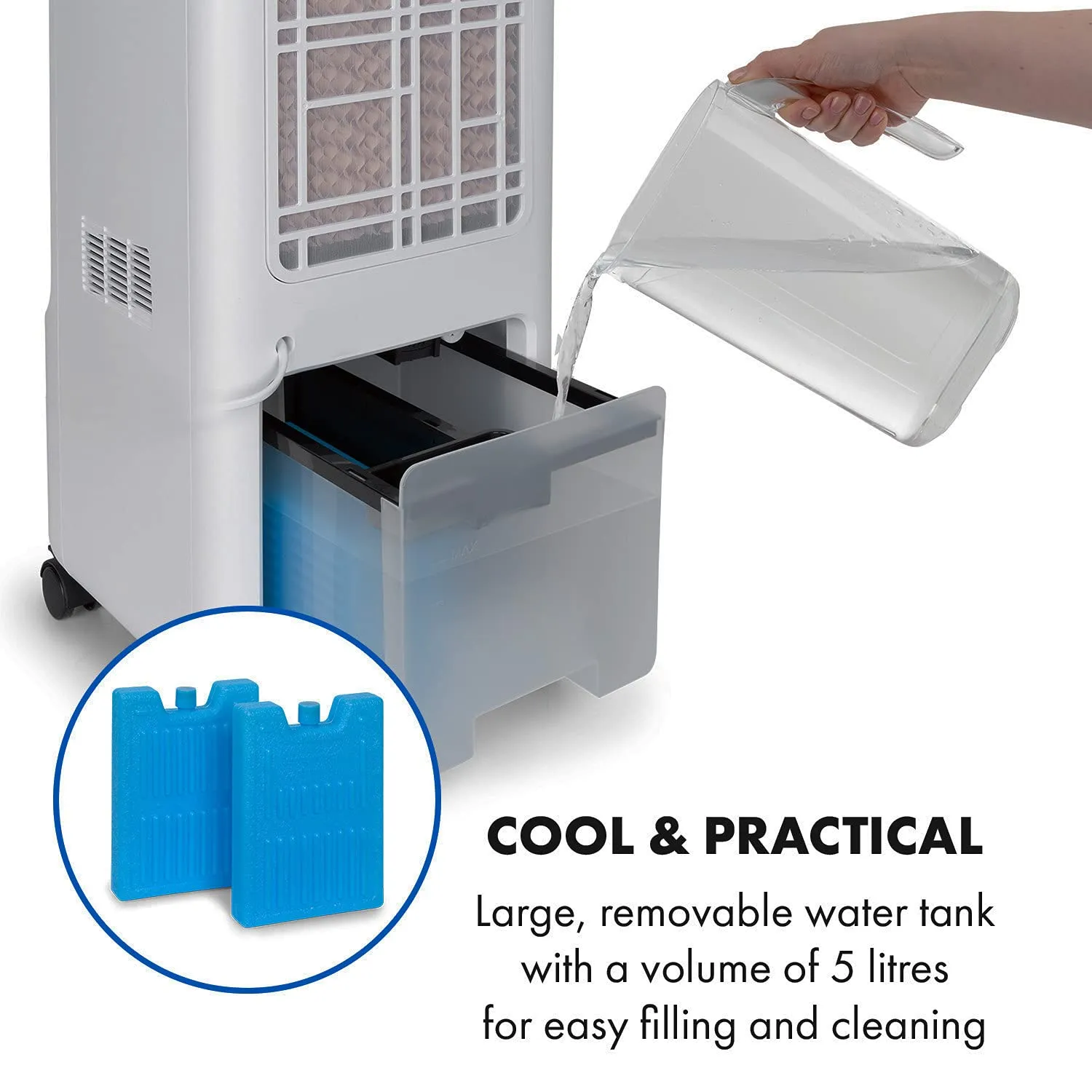 Klarstein Maxflow Smart rafraîchisseur d'air gris 5 L