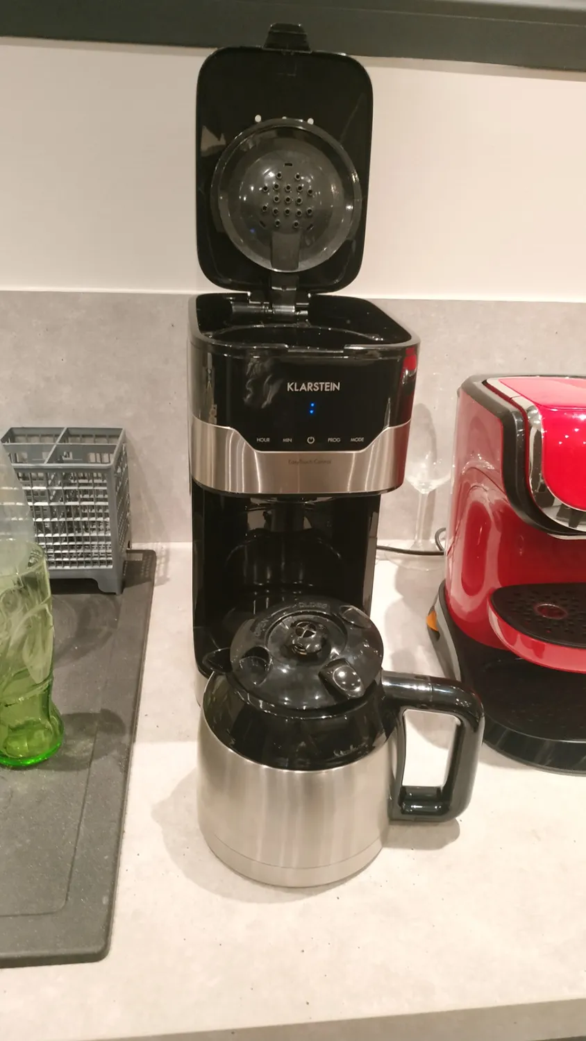 Klarstein cafetière filtre 1,2 L argent 800 W programmable