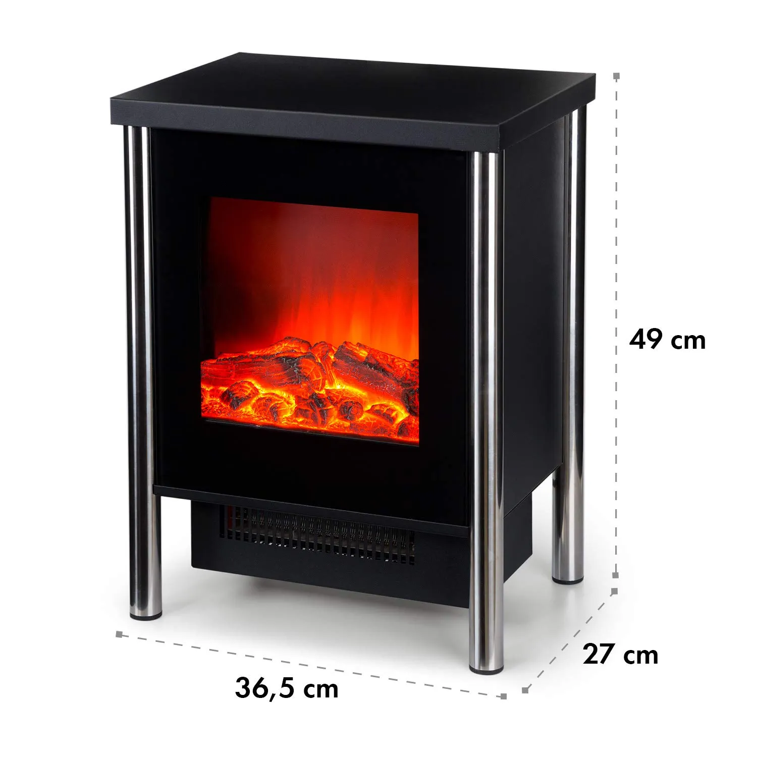 Klarstein Copenhagen cheminée électrique 1900 W noir flamme