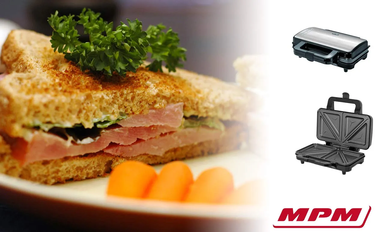 MPM MOP-20M appareil croque-monsieur 2 sandwichs inox