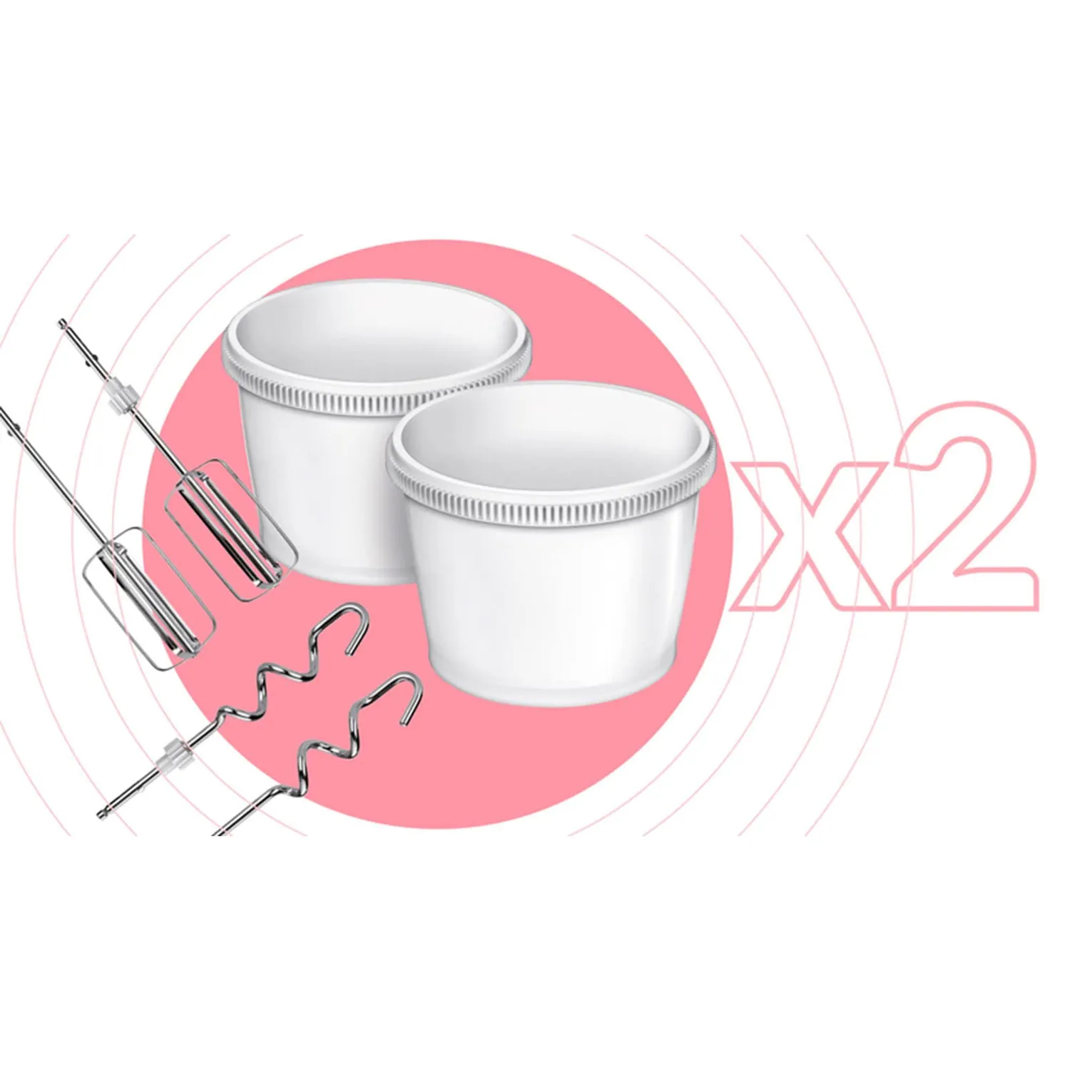 MPM MMR-22Z batteur pâtissier blanc 750W