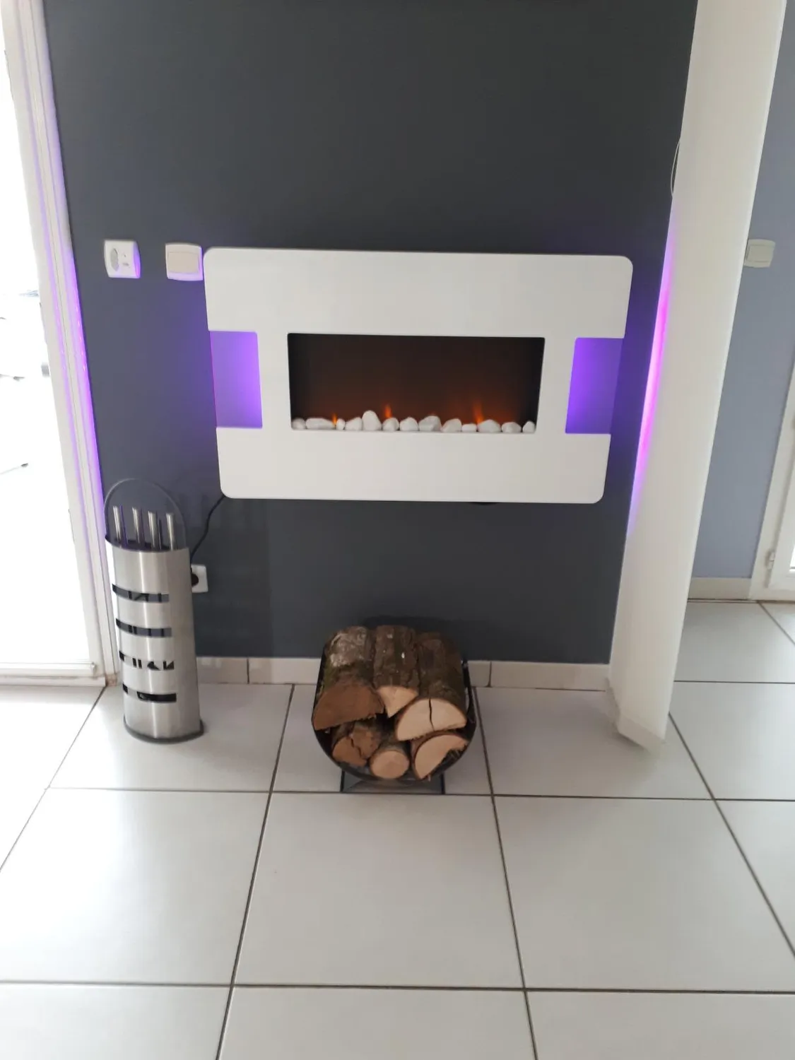 Klarstein Belfort Light & Fire cheminée électrique noire