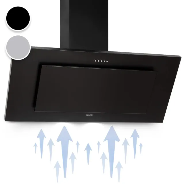 Klarstein hotte inclinée 90 cm noire 292 m³/h tactile