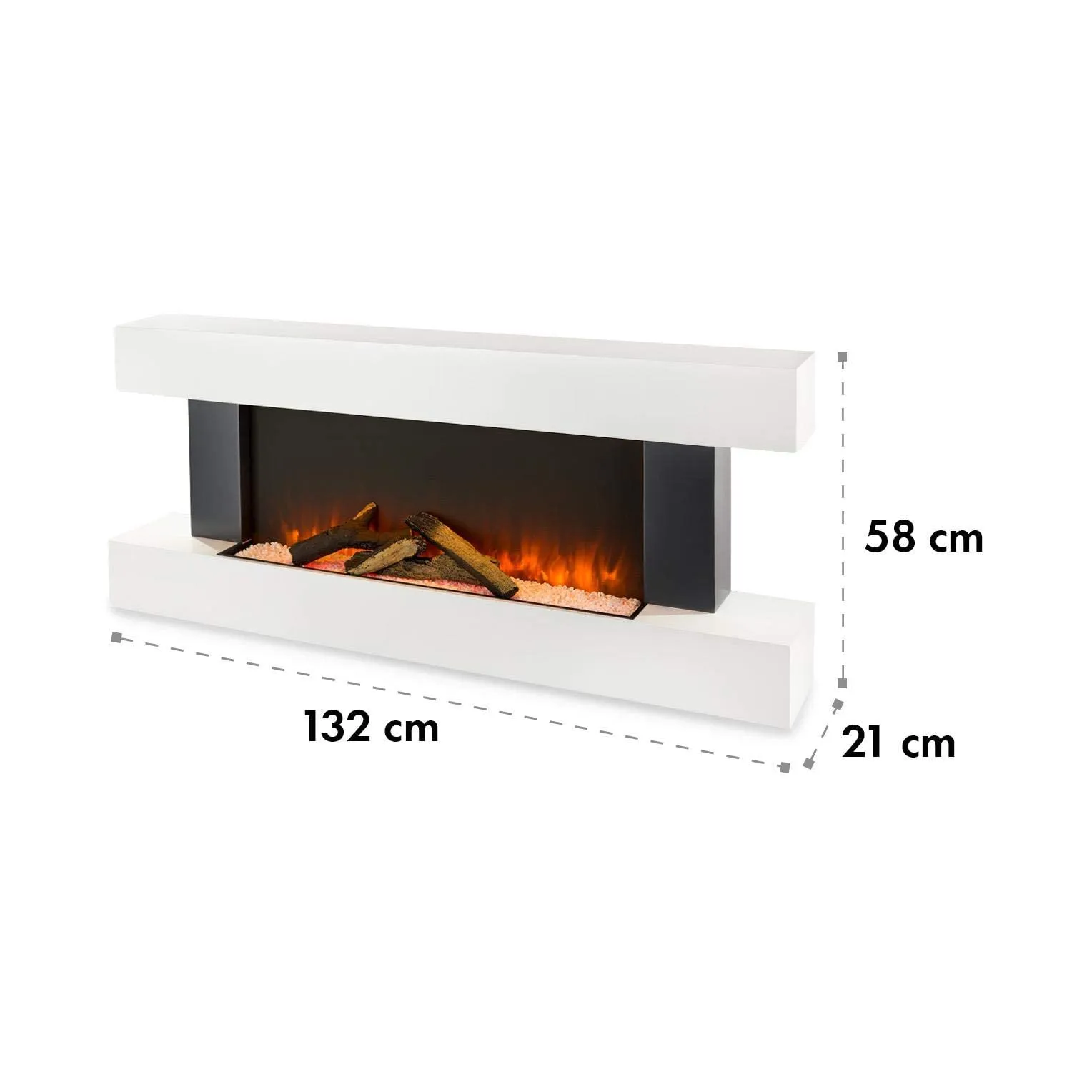 Klarstein Light & Fire 1 cheminée électrique 2000W noir effet flamme