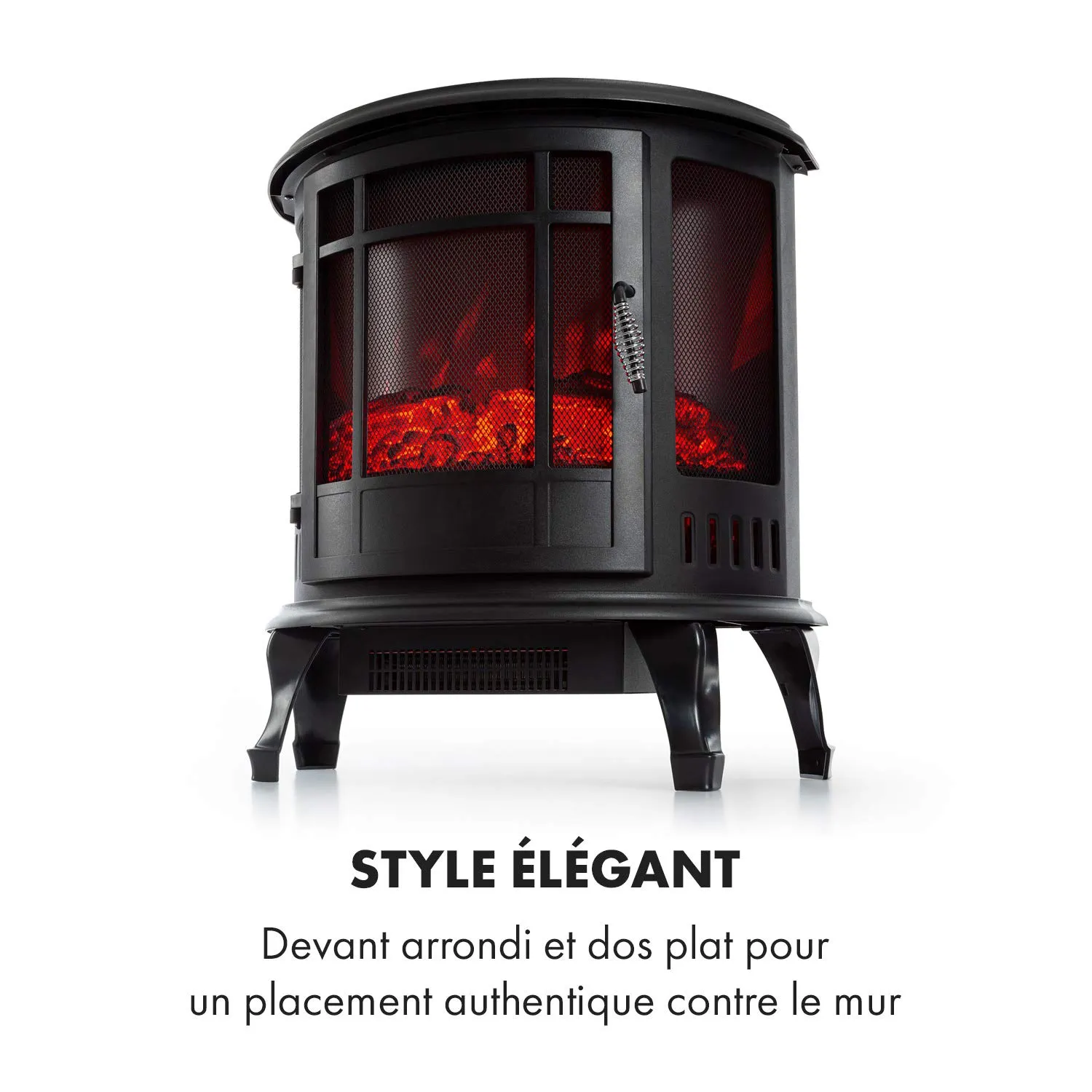Klarstein Megève cheminée électrique 1850 W noire 25m²