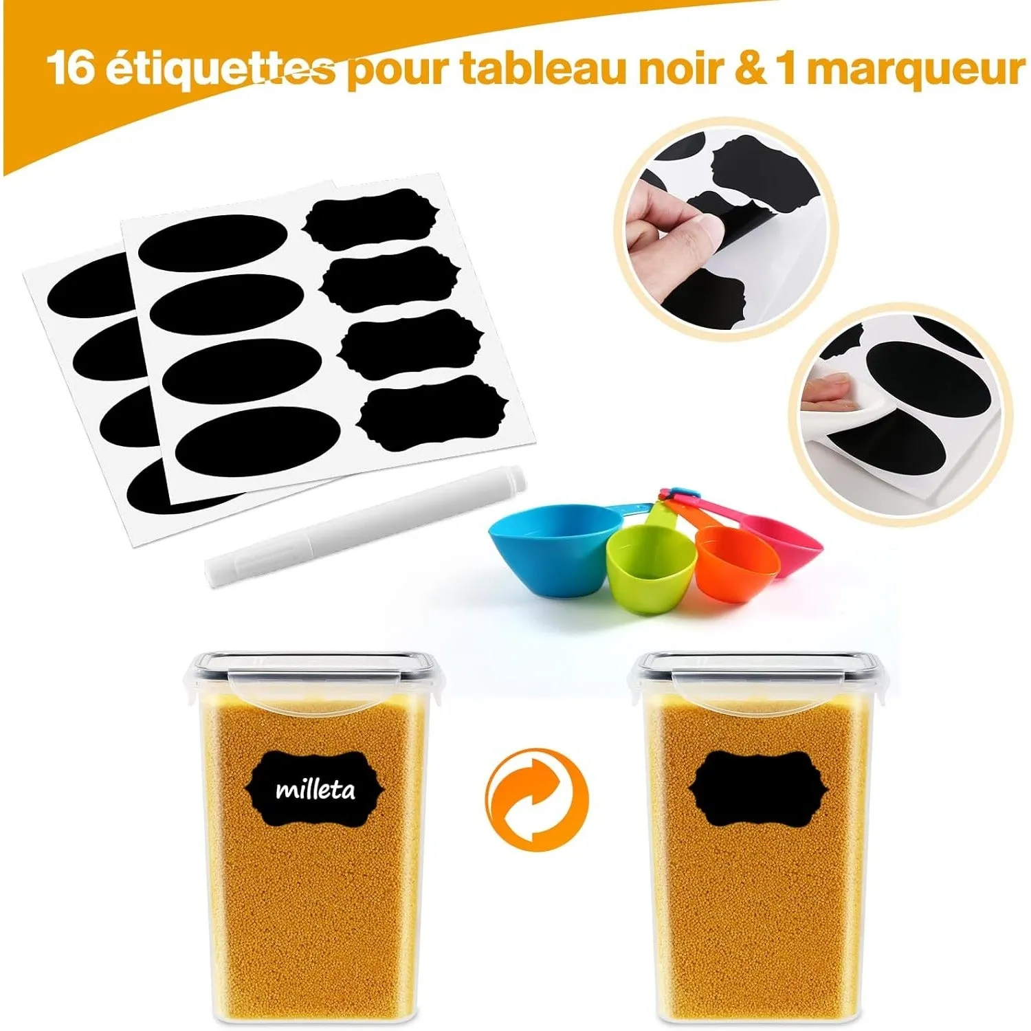 YASHE Boîte Alimentaire Plastique sans BPA Lot 16 Hermétique