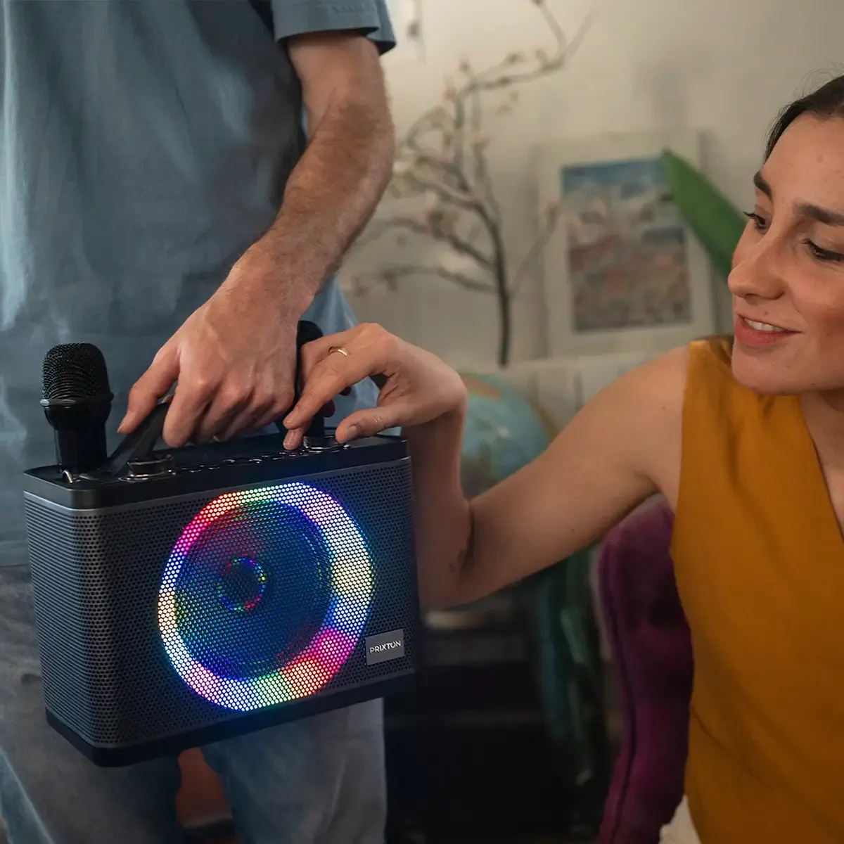 Prixton PartyGO enceinte karaoké micro guitare