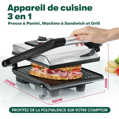 La Bella presse à panini grill sandwich inox 1400W