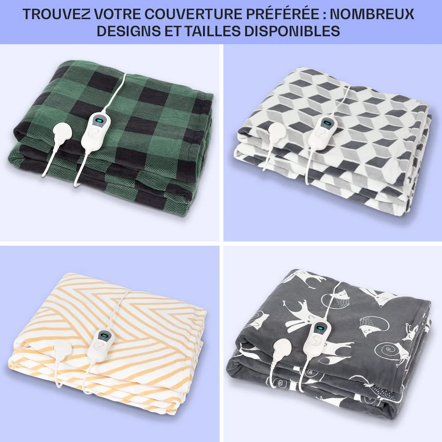 Klarstein couverture chauffante 2 places 180x130cm 120W
