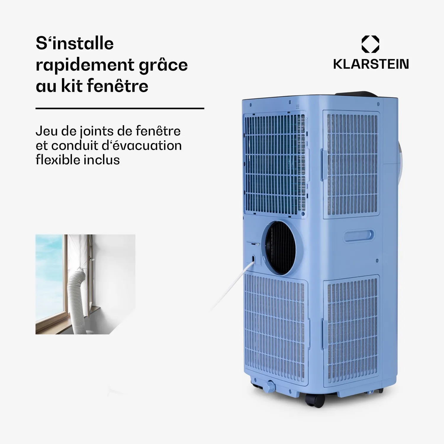 Klarstein Kraftwerk Smart climatiseur mobile bleu moyen 10000 BTU