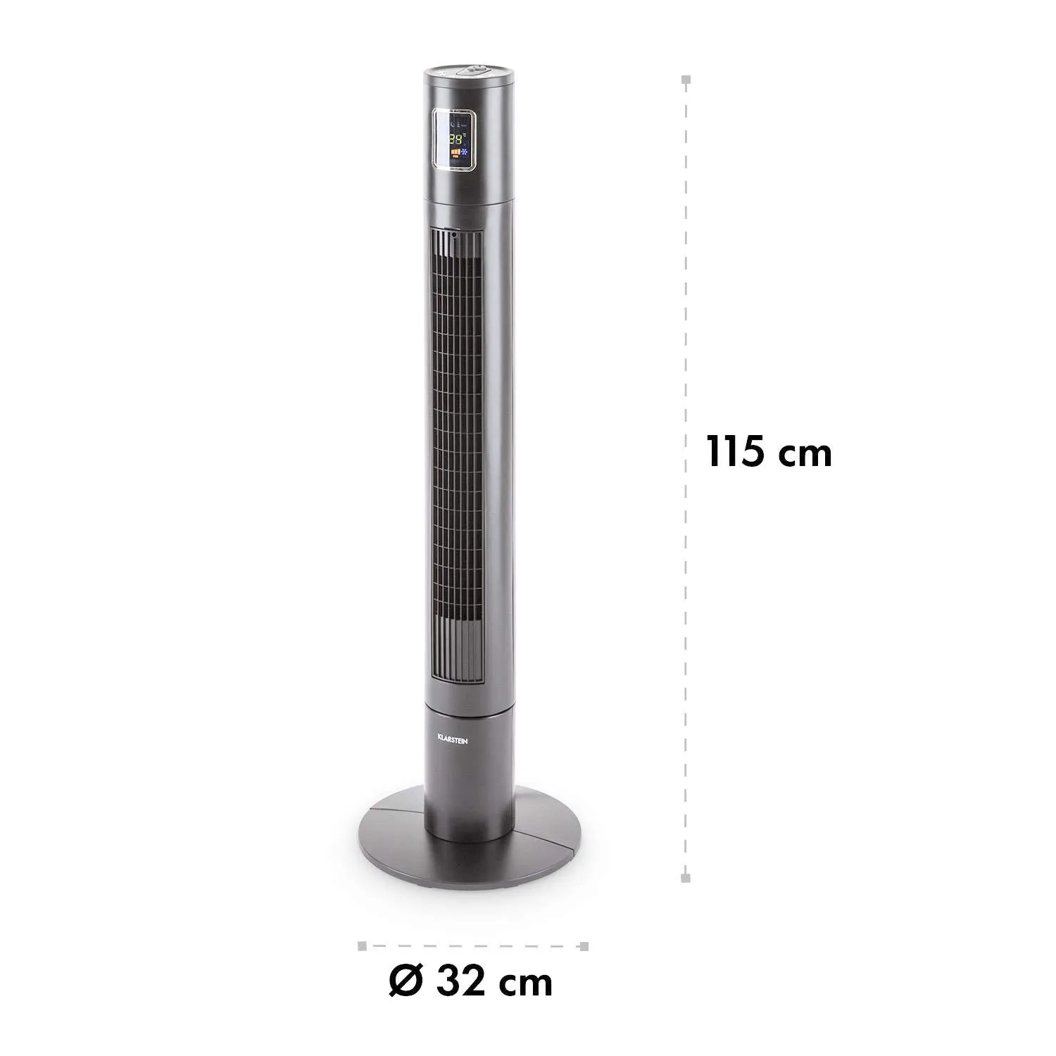 Klarstein Highwind ventilateur tour 50W anthracite 1650 m³/h