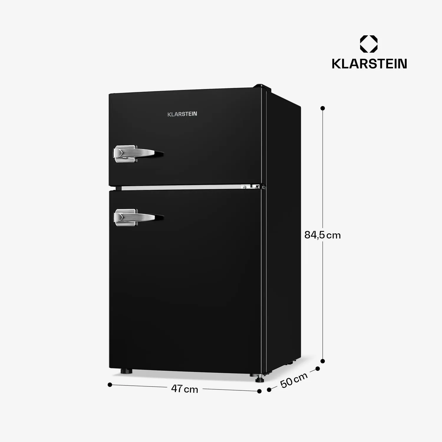 Klarstein Irene réfrigérateur-congélateur 86 L noir rétro