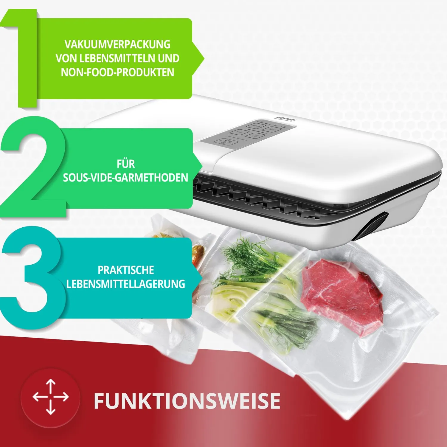 MPM MPZ-01 machine sous vide 0,8 bar +10 sacs