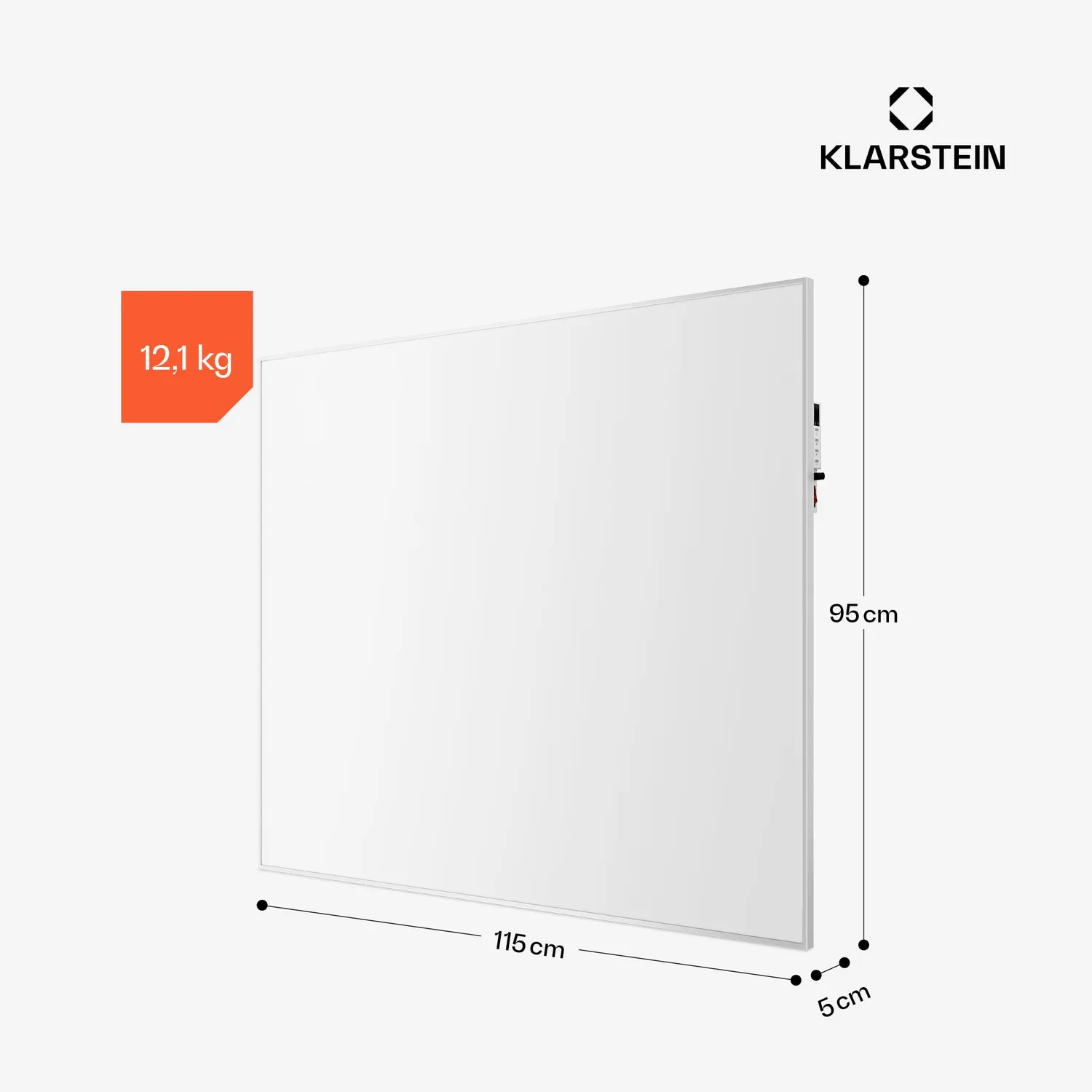 Klarstein radiateur infrarouge 1200 W WiFi IP24 blanc