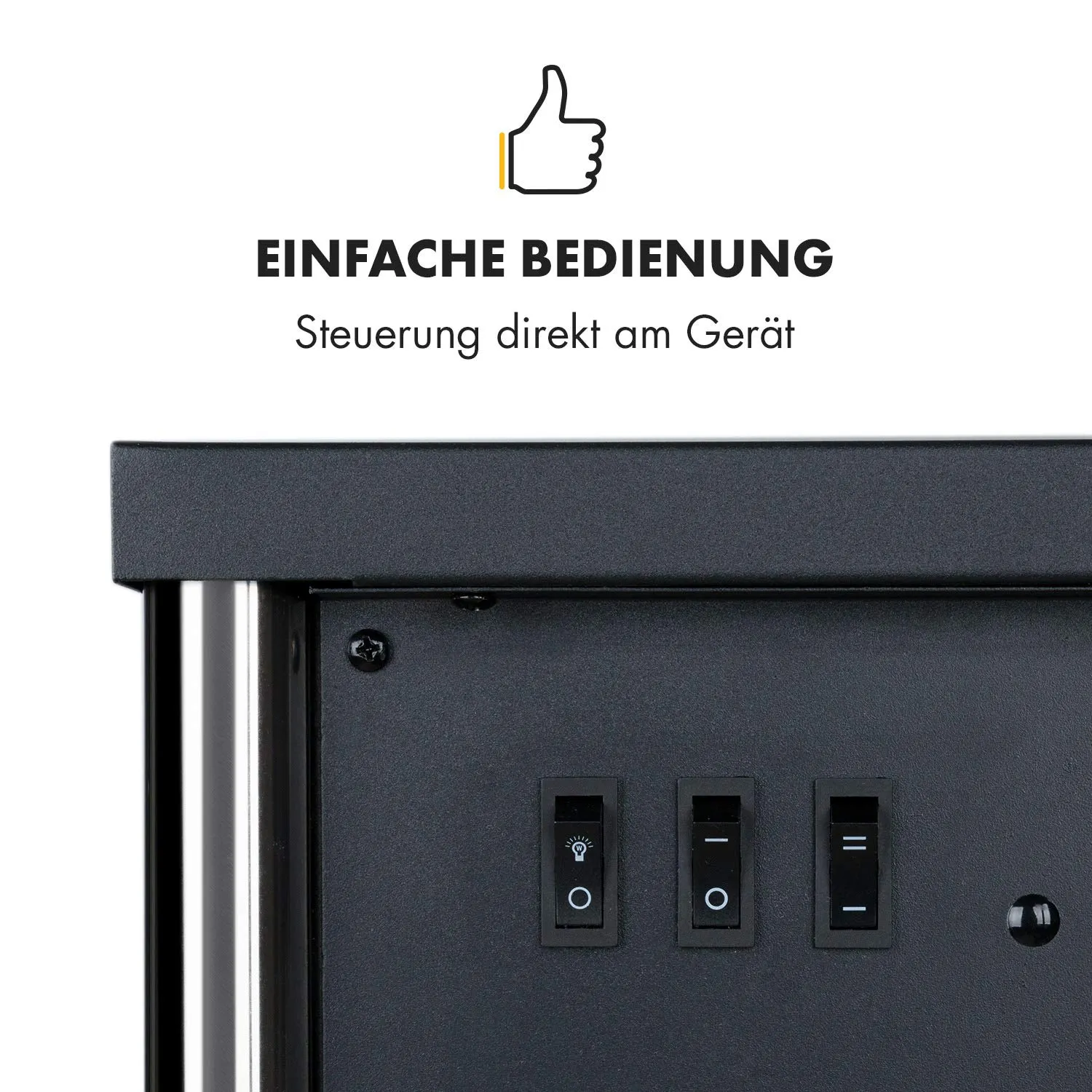 Klarstein Copenhagen cheminée électrique 1900 W noir flamme