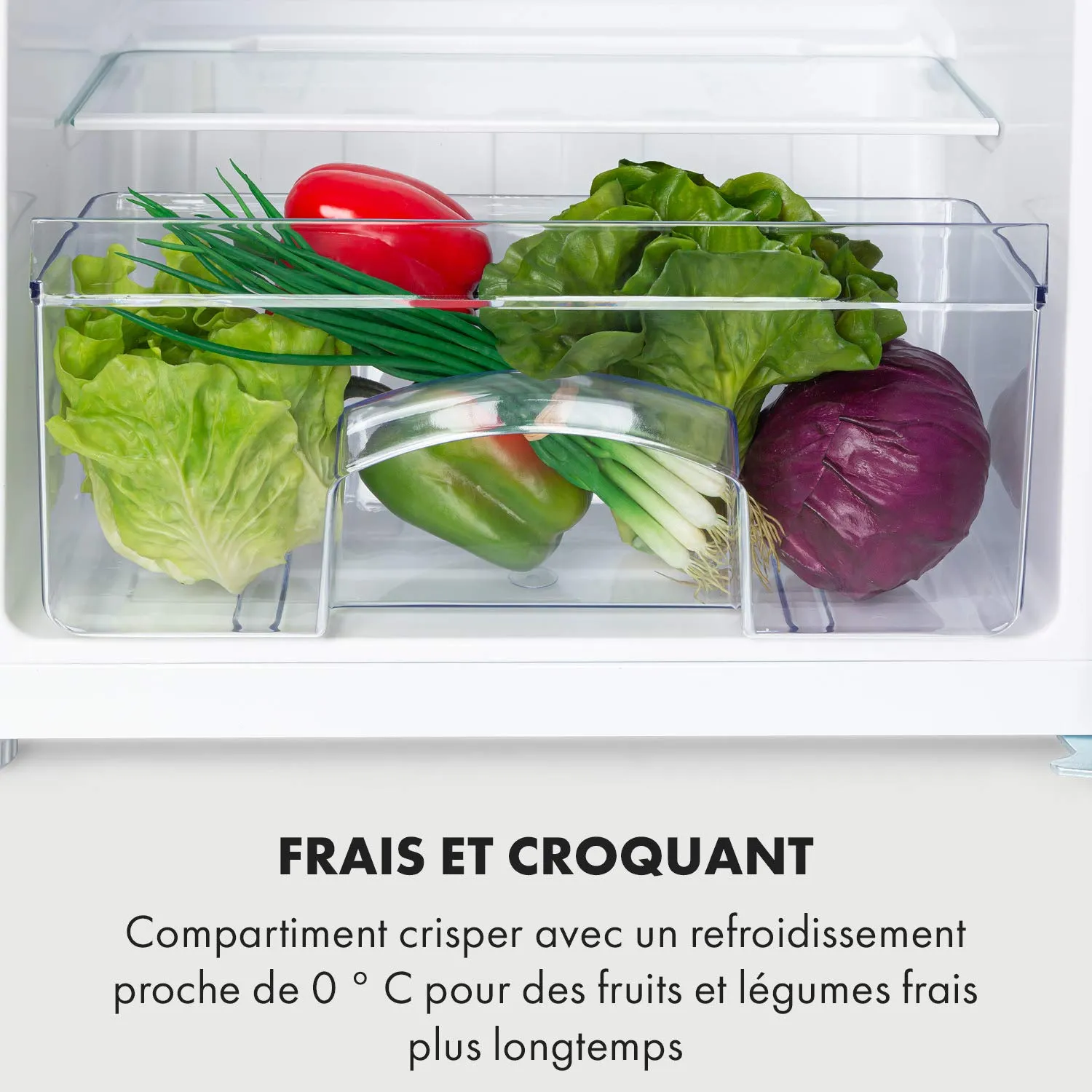 Klarstein Hudson réfrigérateur compact 88 L Argent 7 niveaux