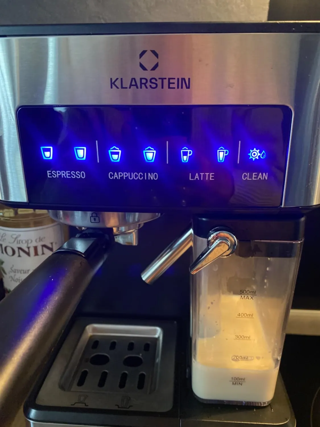 Klarstein machine expresso 15 bars 1,5 L inox 1050 W