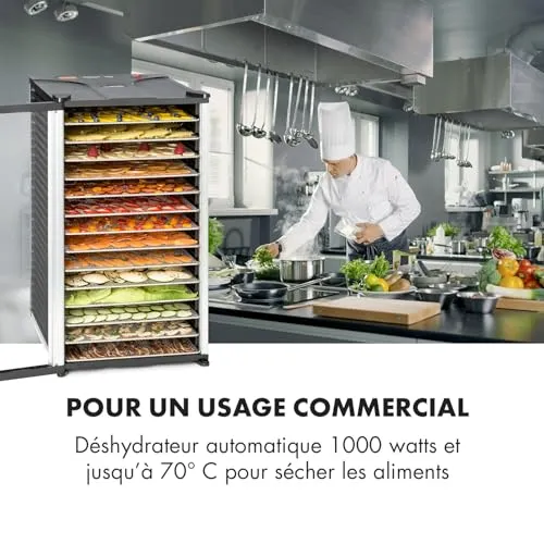 Klarstein Fruit Jerky 14 déshydrateur 14 étages 1000 W noir