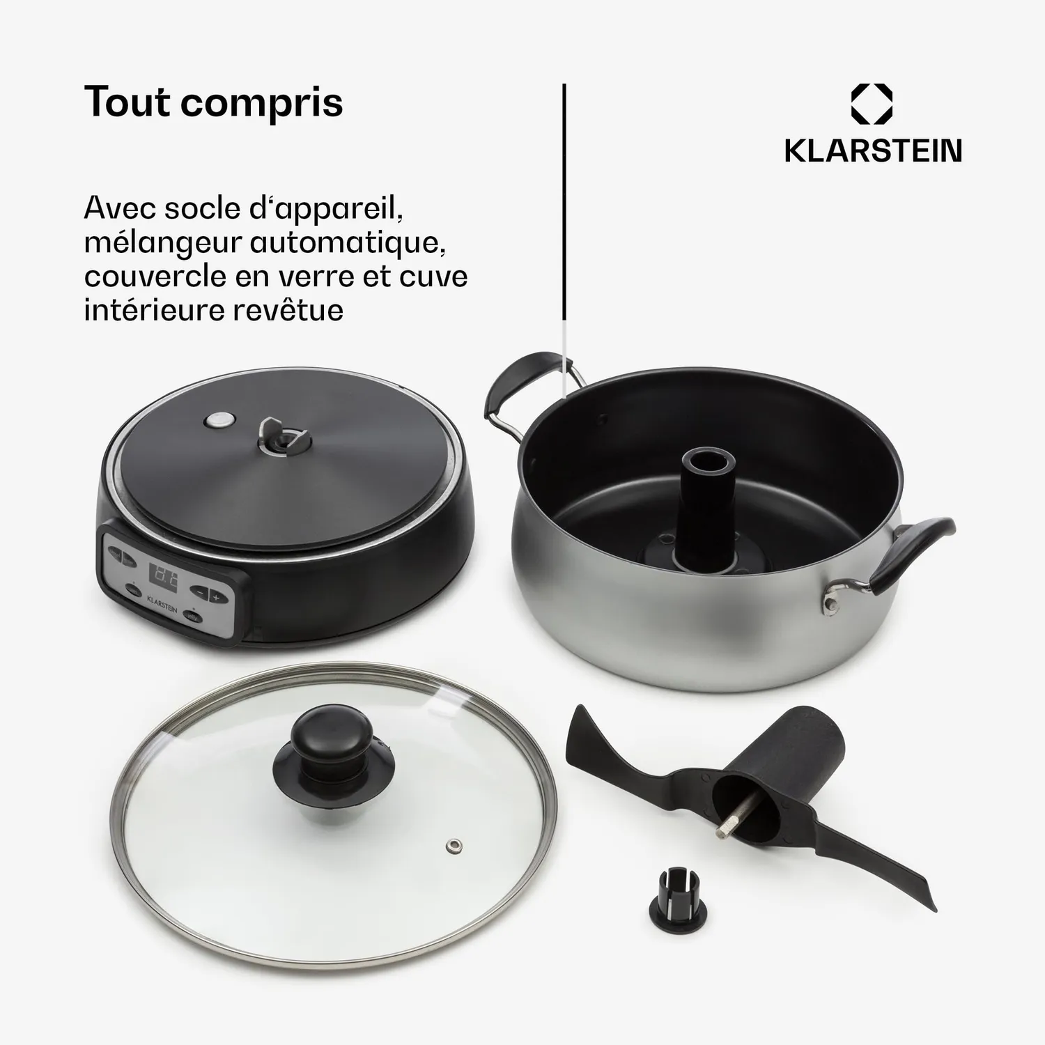 Klarstein Jam Session confiturier 3 L argent 1000 W