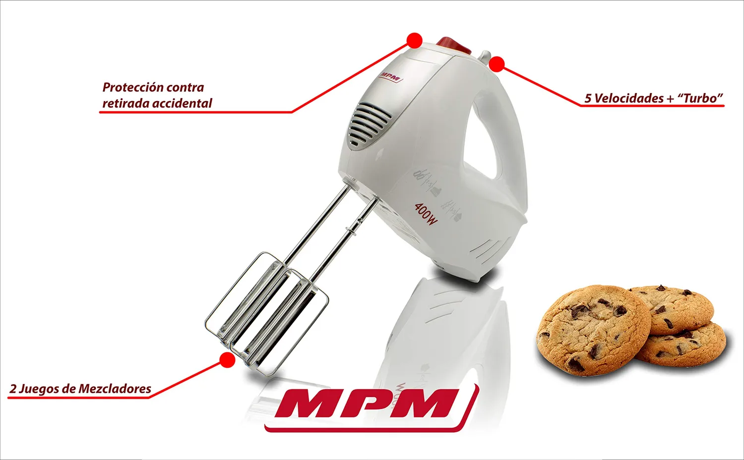 MPM MMR-11 batteur électrique pâtisserie 400W