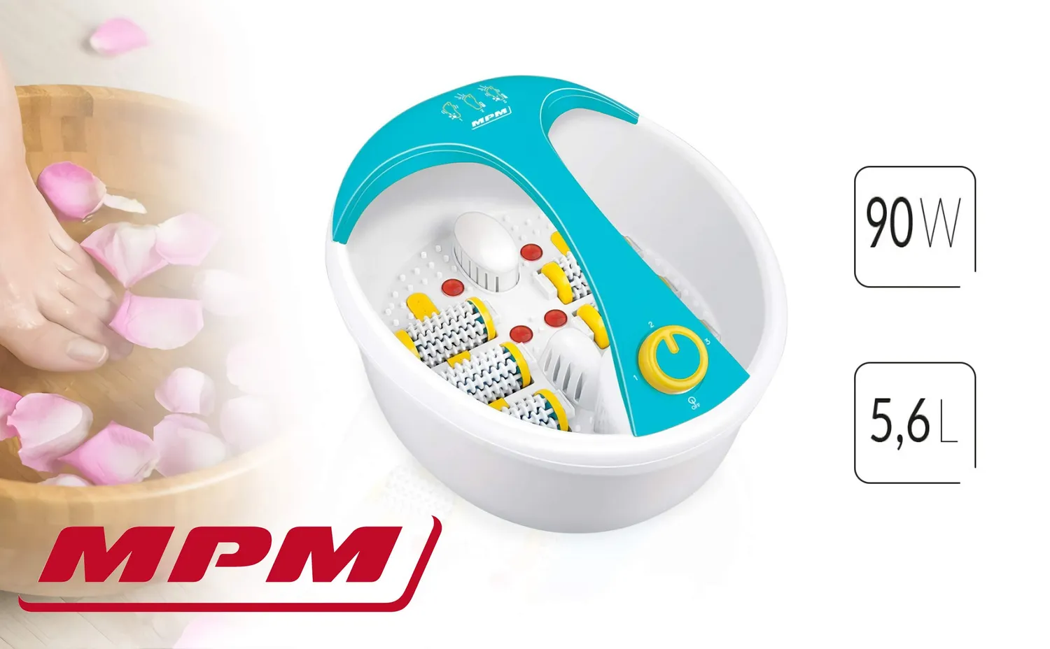 MPM MMS-03 masseur de pieds à eau blanc infrarouge