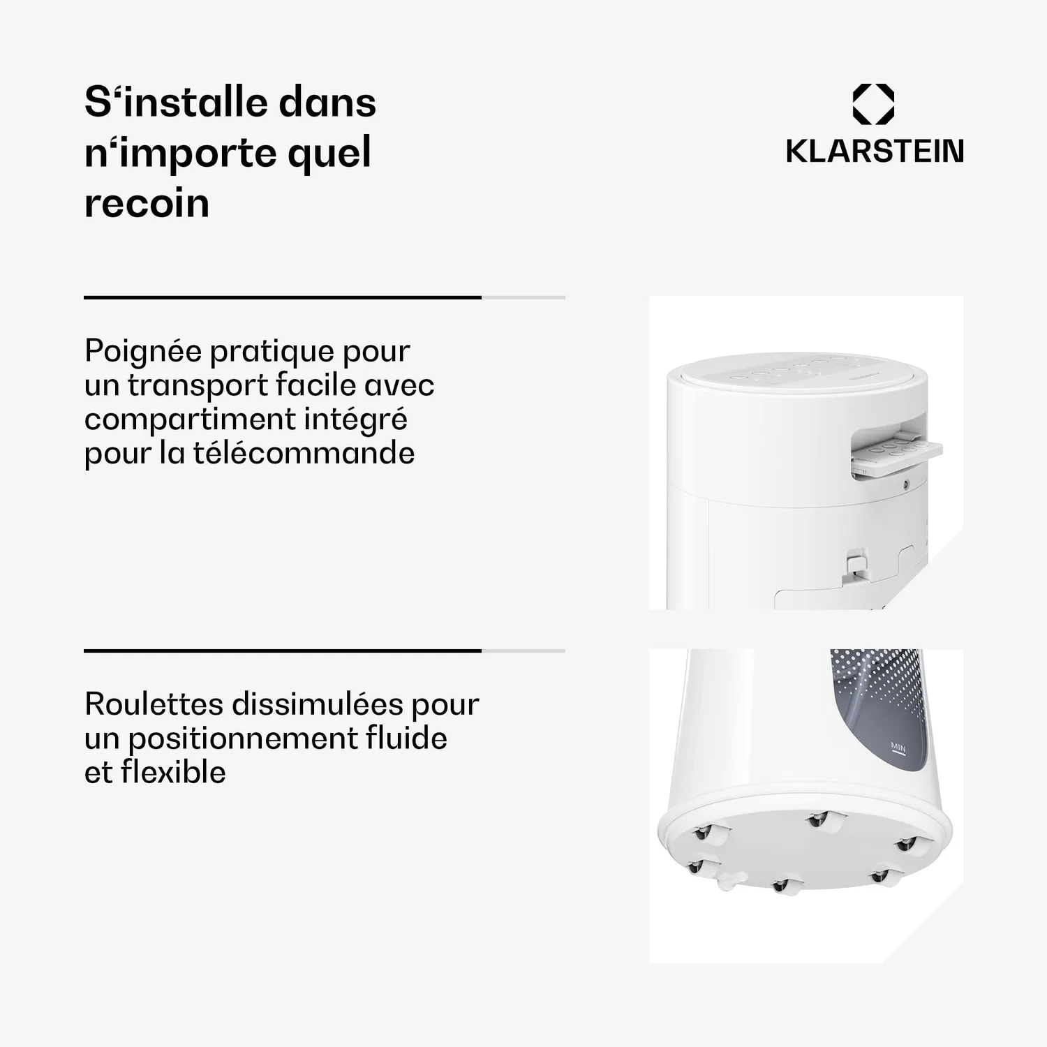 Klarstein Frost rafraîchisseur air 7 L blanc 20 m² télécommande