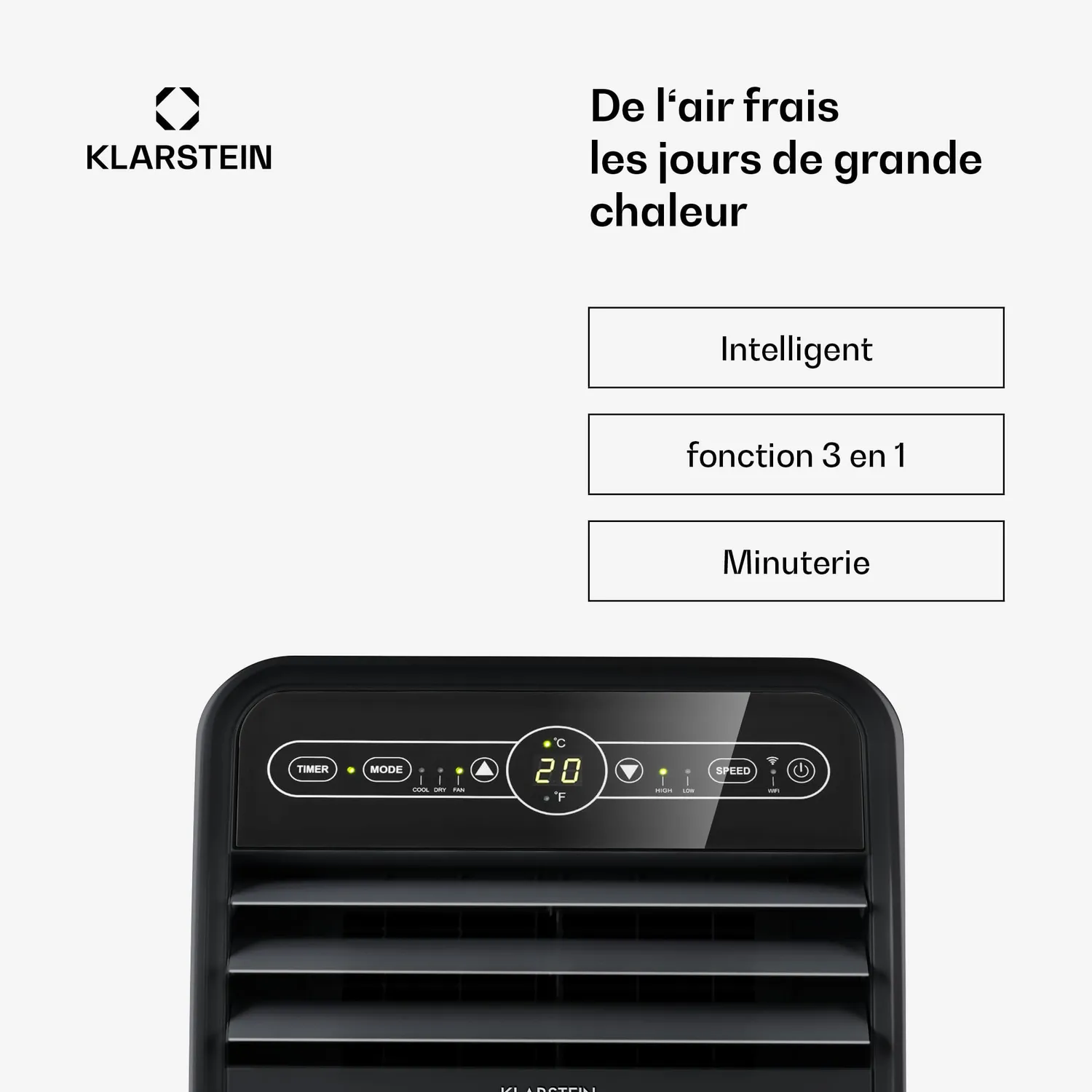 Klarstein climatiseur mobile 7000 BTU 4 en 1 connecté