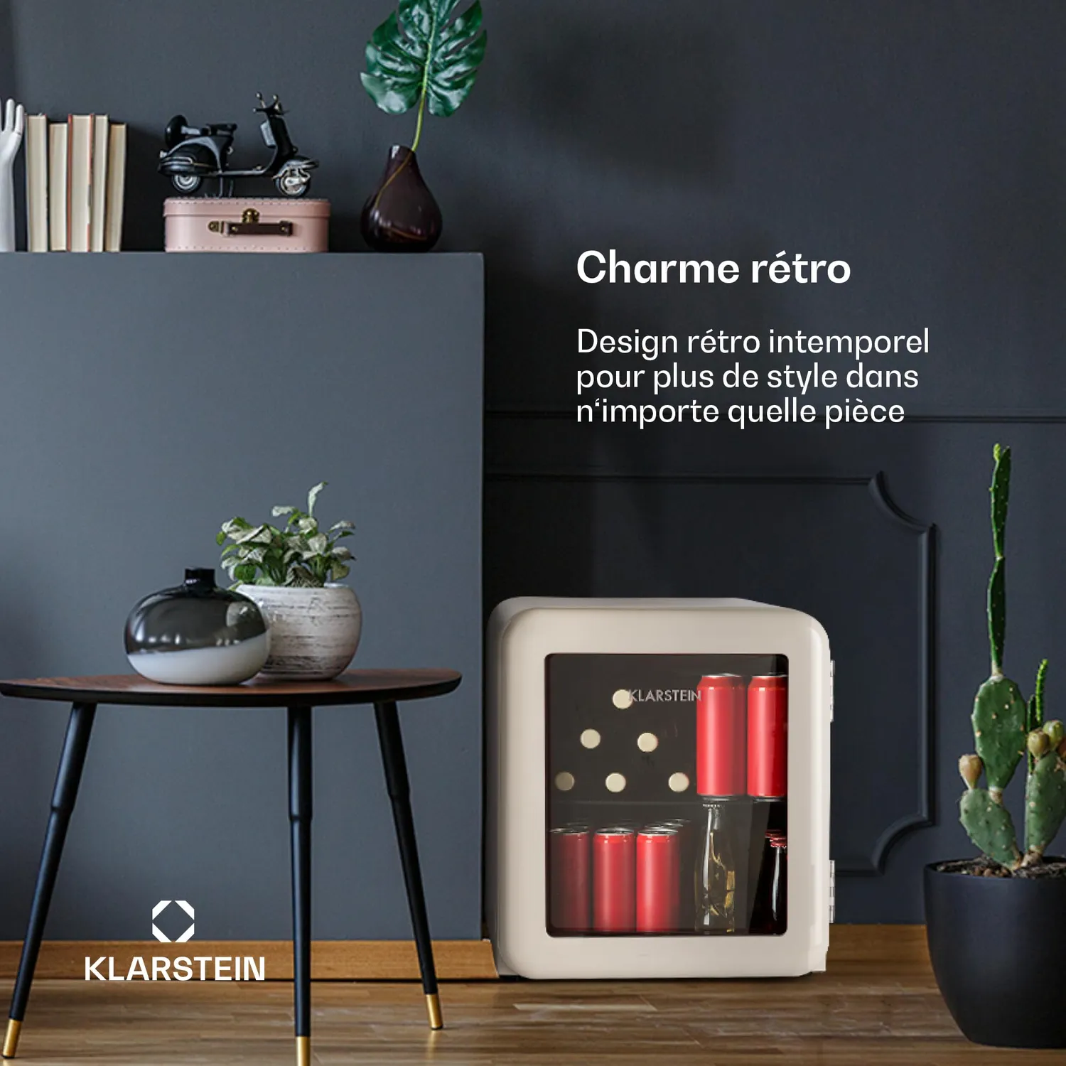 Klarstein mini frigo 48 L porte vitrée 0-10°C
