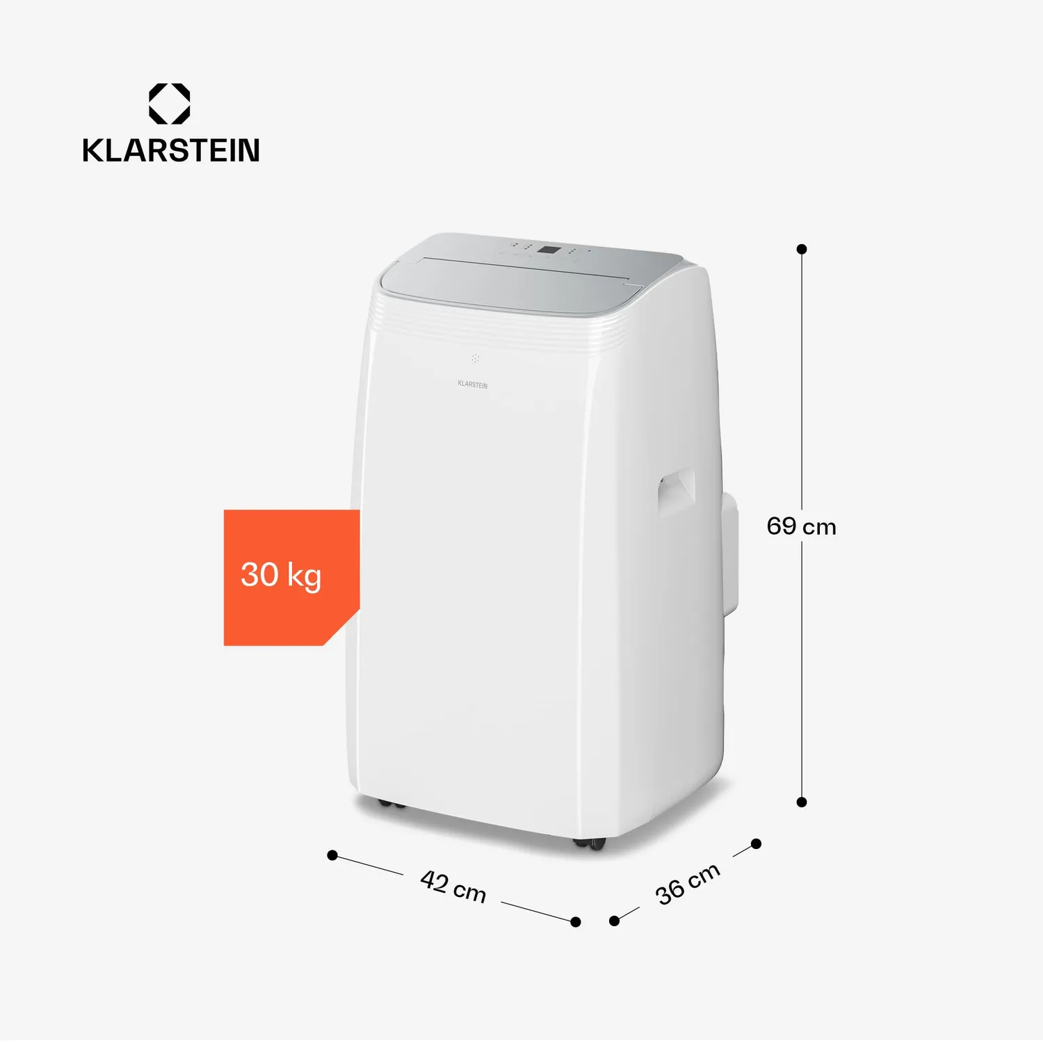 Klarstein Grandbreeze climatiseur mobile 14000 BTU blanc