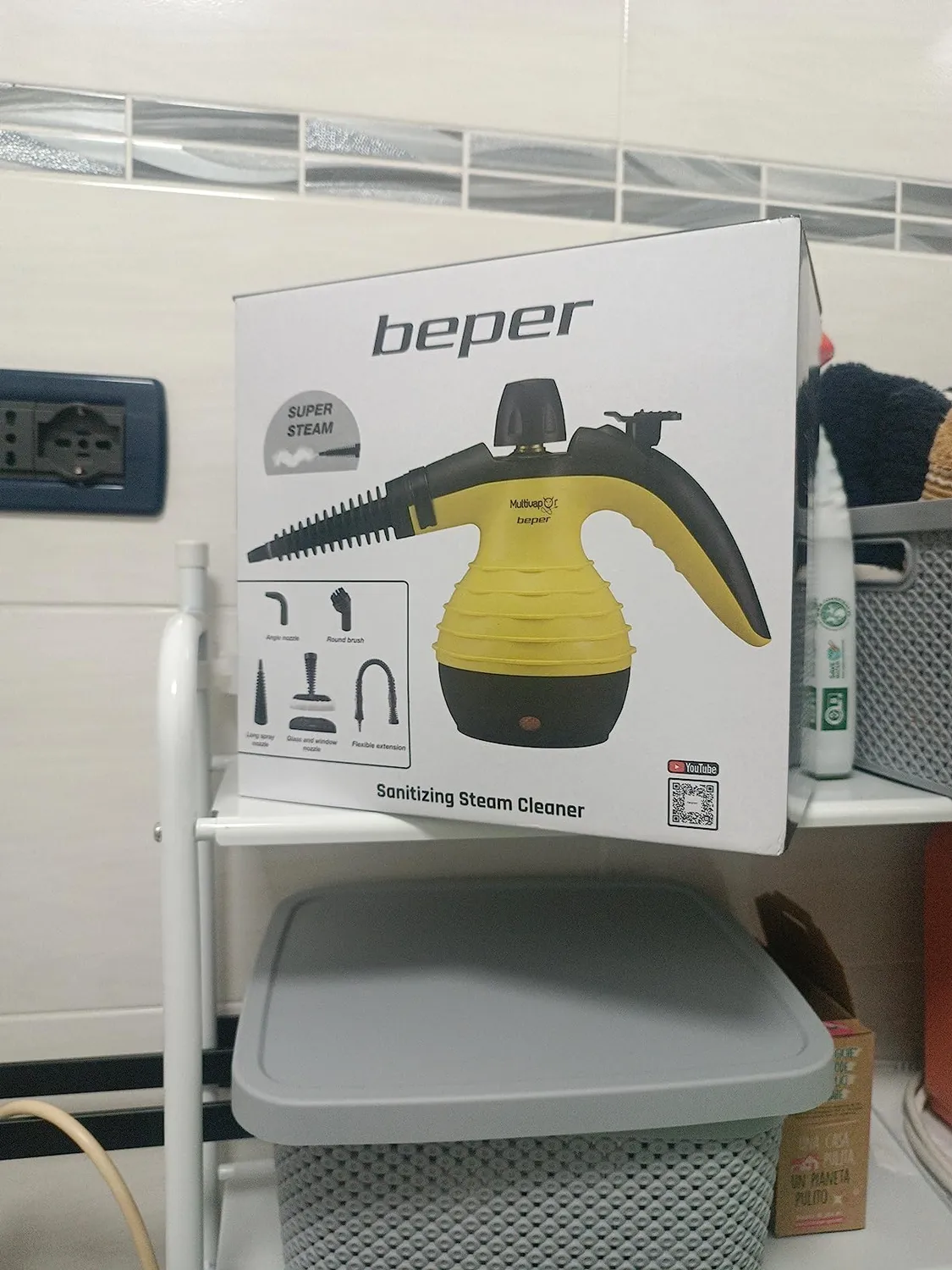 Beper 50.700 nettoyeur vapeur 350 ml 135° 9 accessoires
