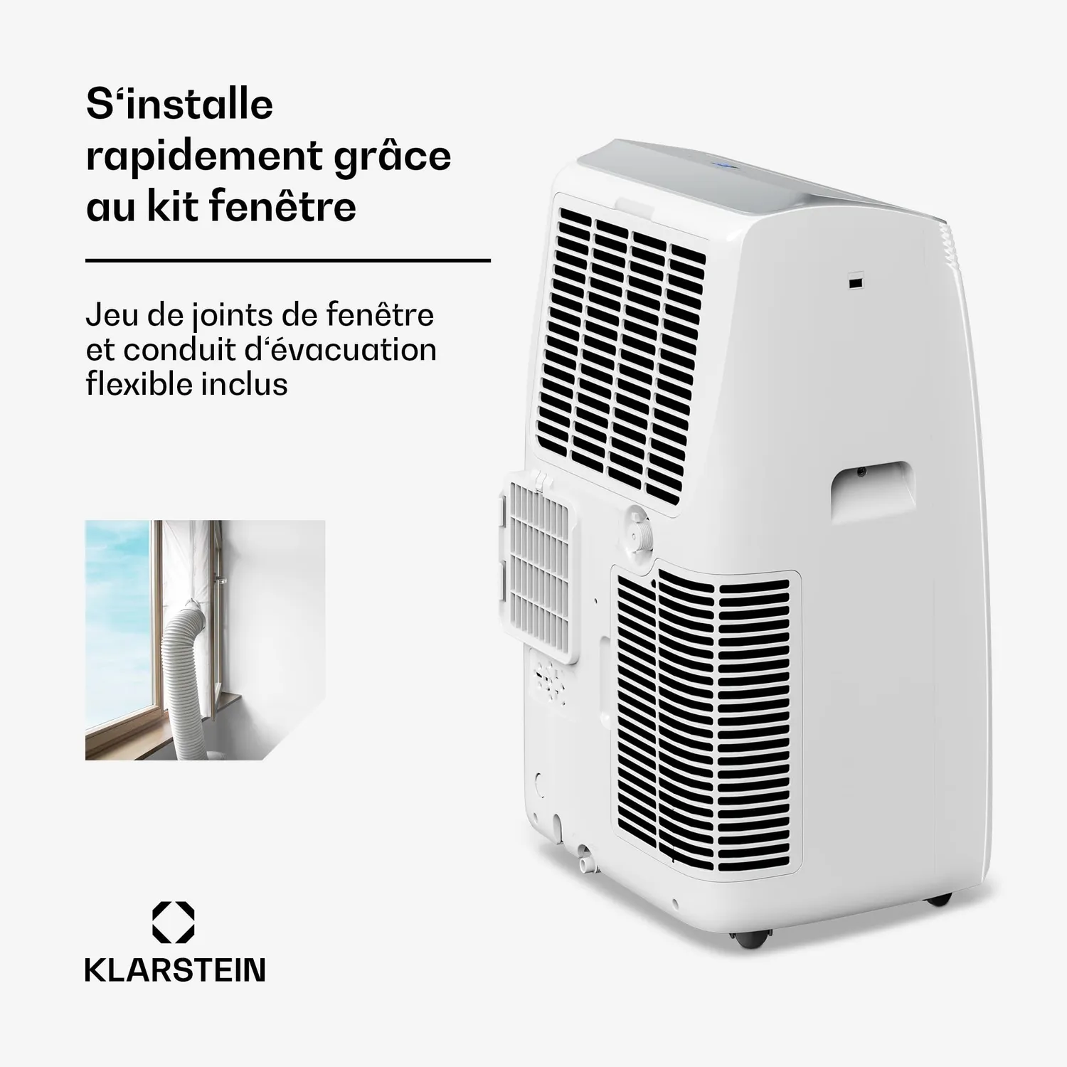 Klarstein Grandbreeze climatiseur mobile 14000 BTU blanc