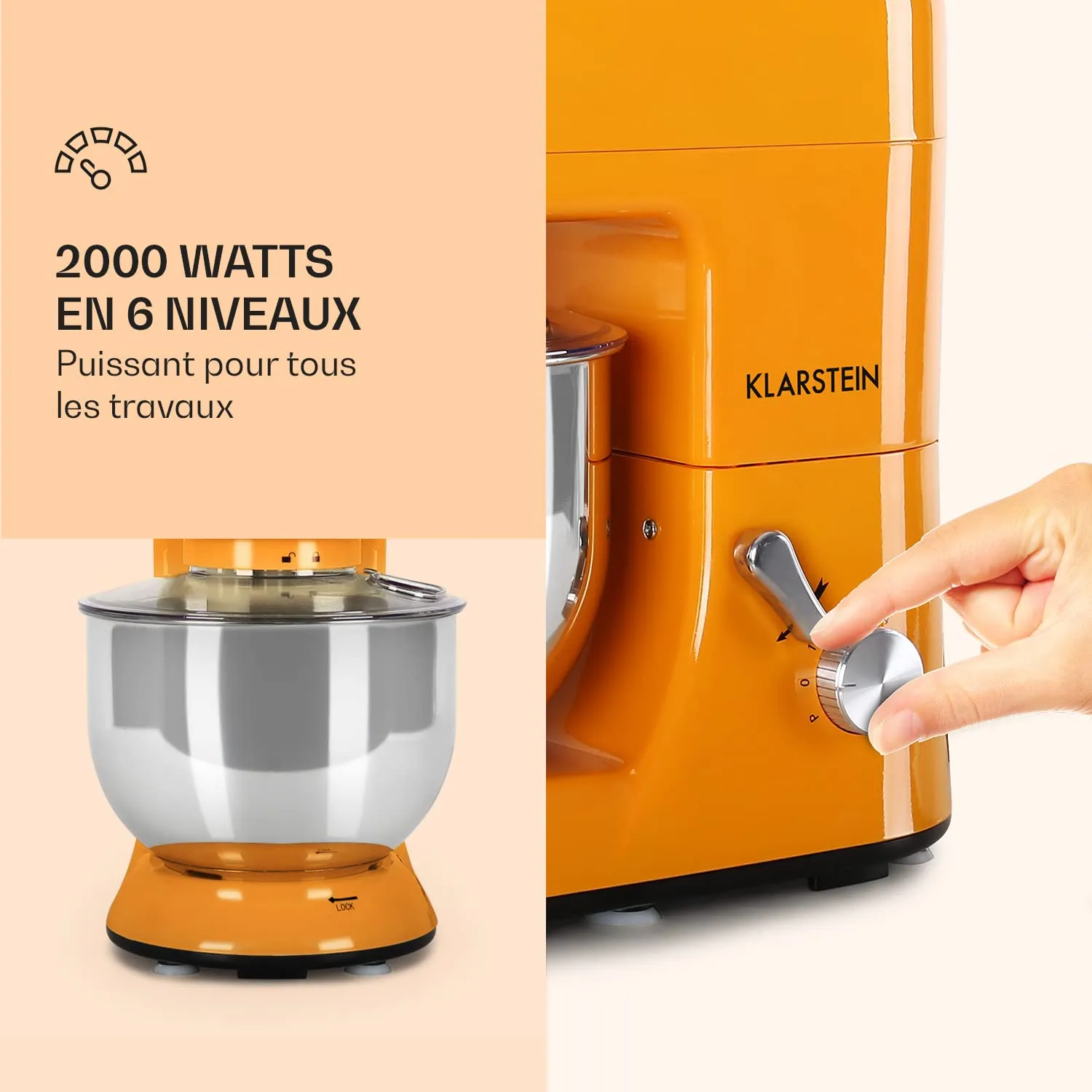 Klarstein Lucia robot cuisine orange 1200W 5L