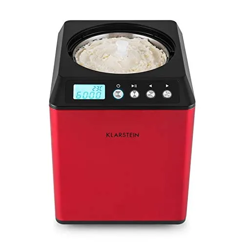 Klarstein Vanilla Sky sorbetière 2 L rouge à compresseur