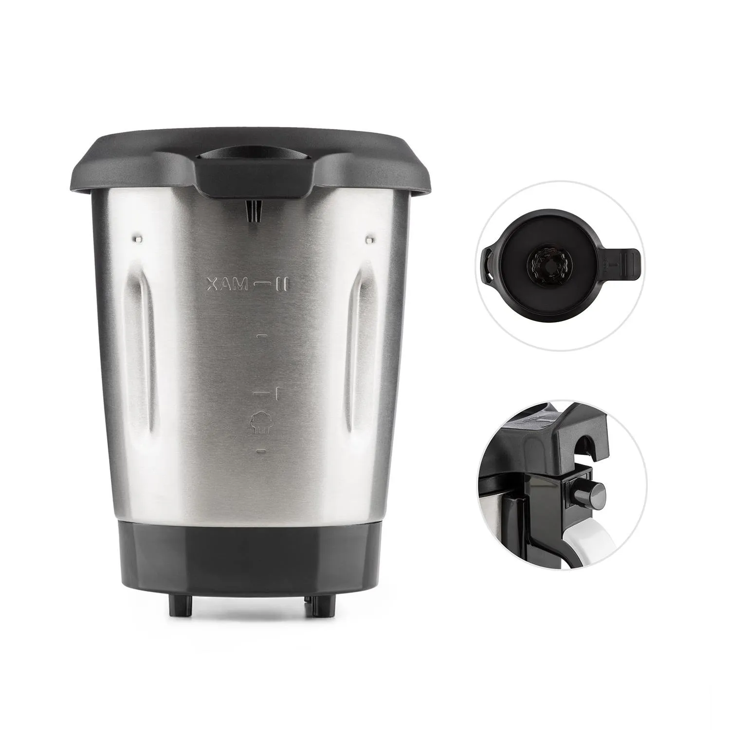 Klarstein Food Circus bol inox 2 L poignée blanche