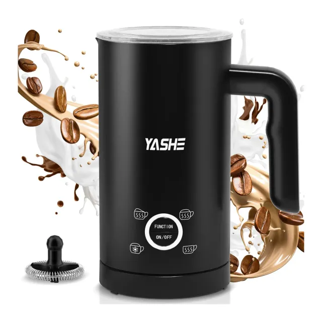 YASHE Mousseur à Lait Électrique 4 en 1 300 ml mousse chaude