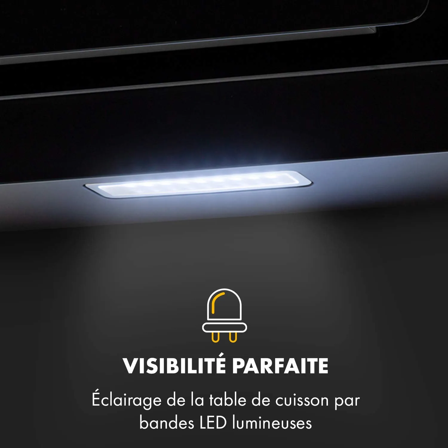 Klarstein Sofia hotte aspirante 60 cm noir 300 m³/h