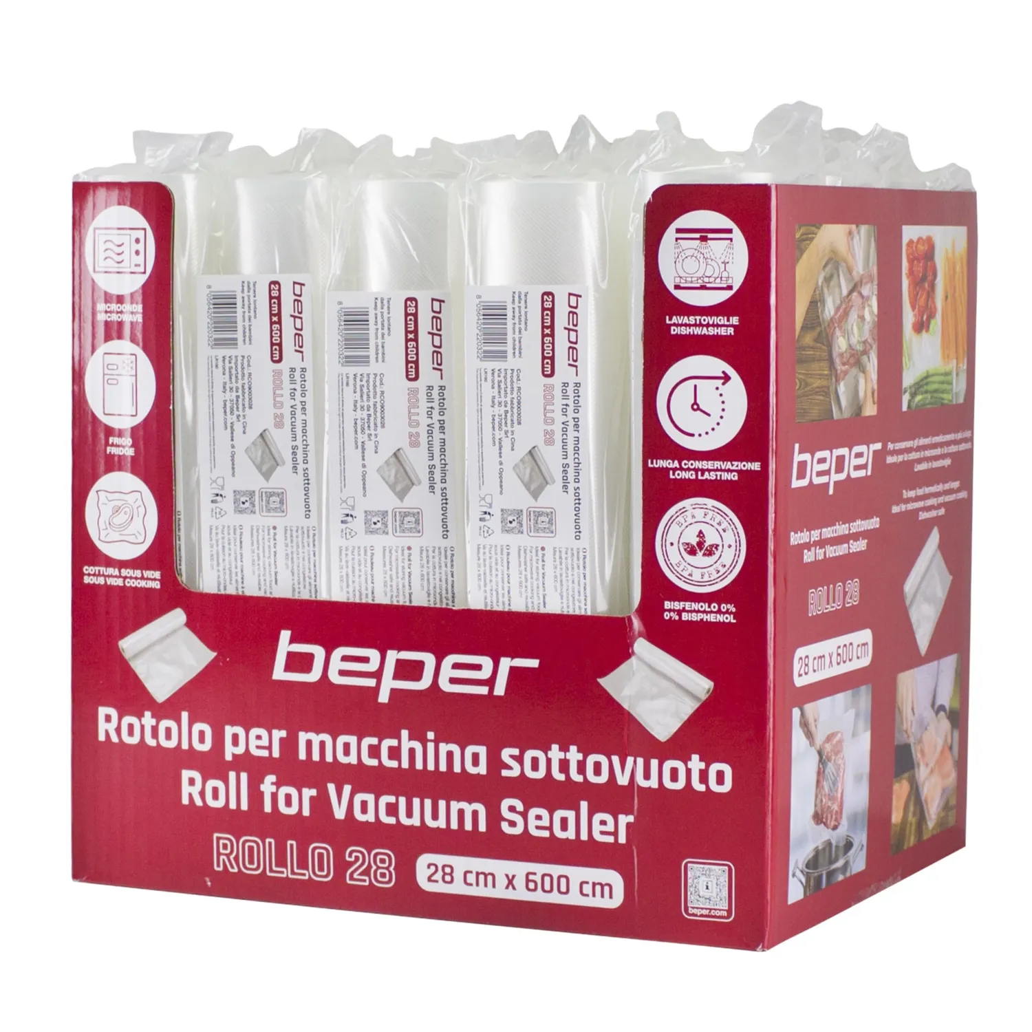 Beper RCO9003028 rouleau sous vide 28 cm x 6 m